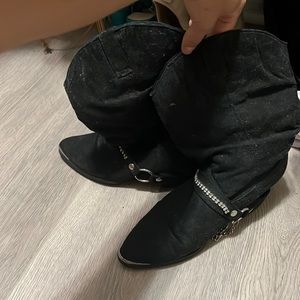Black Jc western boots
